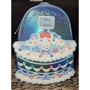 Loungefly Disney Cinderella Blue Cake Iridescent Mini Backpack